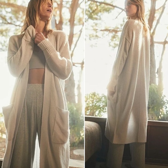 Free People Sweaters - Free People Ribbed Knit Longline Duster Cardigan